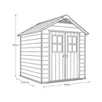 Keter Newton 7 x 7ft Double Door Outdoor Apex Plastic Garden Shed