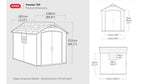 Keter Premier Plastic Garden Shed 7.5 x 9ft - Grey