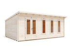 Dunster House Log Cabin Garden Office 6 x 4 Metres Terminator Pent