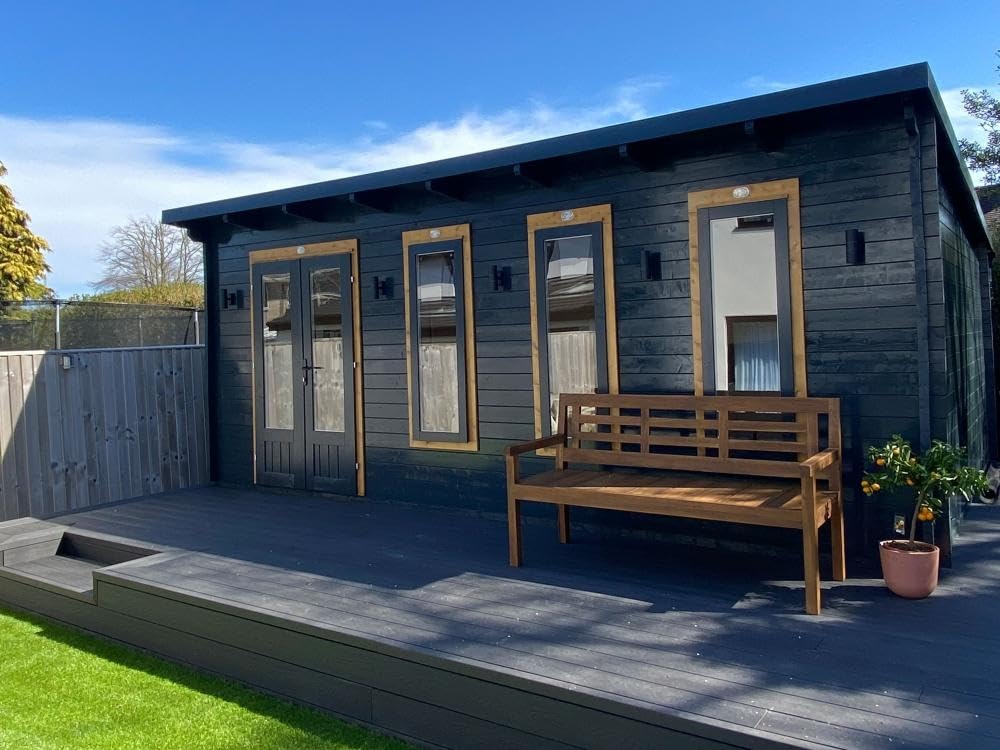 Dunster House Log Cabin Garden Office 6 x 4 Metres Terminator Pent