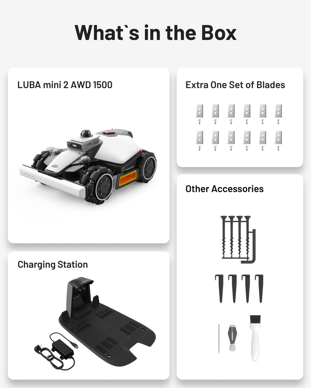 MAMMOTION LUBA mini 2 AWD 1500 Robot Lawn Mower