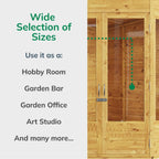BillyOh Corner Summerhouse Log Cabin 7 x 7 Garden Storage Shed Wooden Summer House Sheds Picton Summerhouses Pressure Treated Available (Spray
