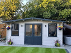 Dunster House Garden Log Cabin 5 x 3 Metres Man Cave Home Office Summer House - Severn