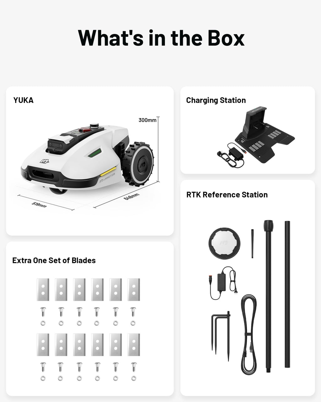 MAMMOTION YUKA 3000 Robot Lawn Mower, Perimeter Wire free,Recommended 3000 m, Max.4000 m,Equipped with Ultrasense Al vision, Handles 45% slopes