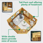 BillyOh Corner Summerhouse Log Cabin 7 x 7 Garden Storage Shed Wooden Summer House Sheds Picton Summerhouses Pressure Treated Available (Spray