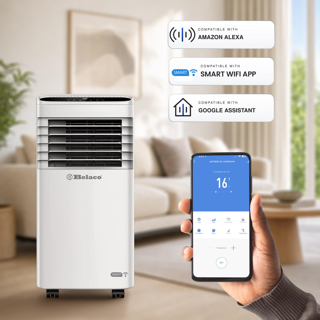 Belaco 9000 BTU Air Conditioning Unit – Smart WiFi Connectivity