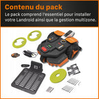 WORX WR202E Landroid Vision Robotic Lawn Mower – 250m2 Patented AIA Mowing Multi-Zone, Auto Charging, 20V PowerShare Battery, Rain Sensor