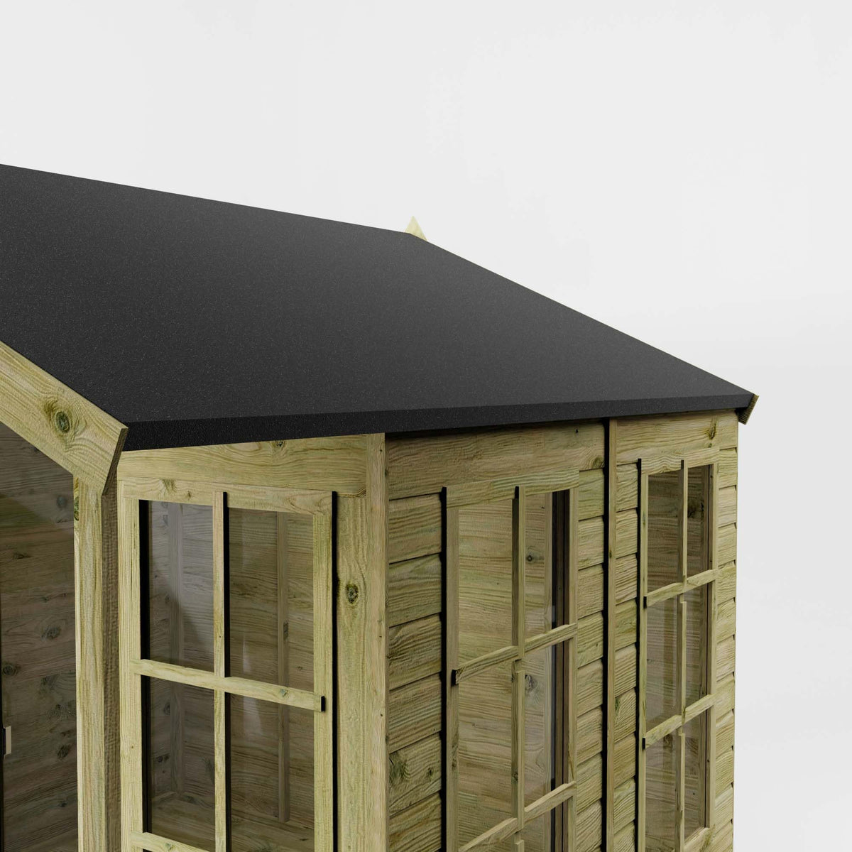 WALTONS | 8 x 8 Wessex Summerhouse with Veranda | Apex Roof | 12mm Shiplap Tongue and Groove | Wooden Garden Room Summerhouse | 10 Year Anti Rot