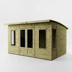WALTONS 12 x 8 Helios Summerhouse | Curved Roof | Shiplap Tongue and Groove | Wooden Garden Room Summerhouse | 10 Year Anti Rot Guarantee | 12 x 8