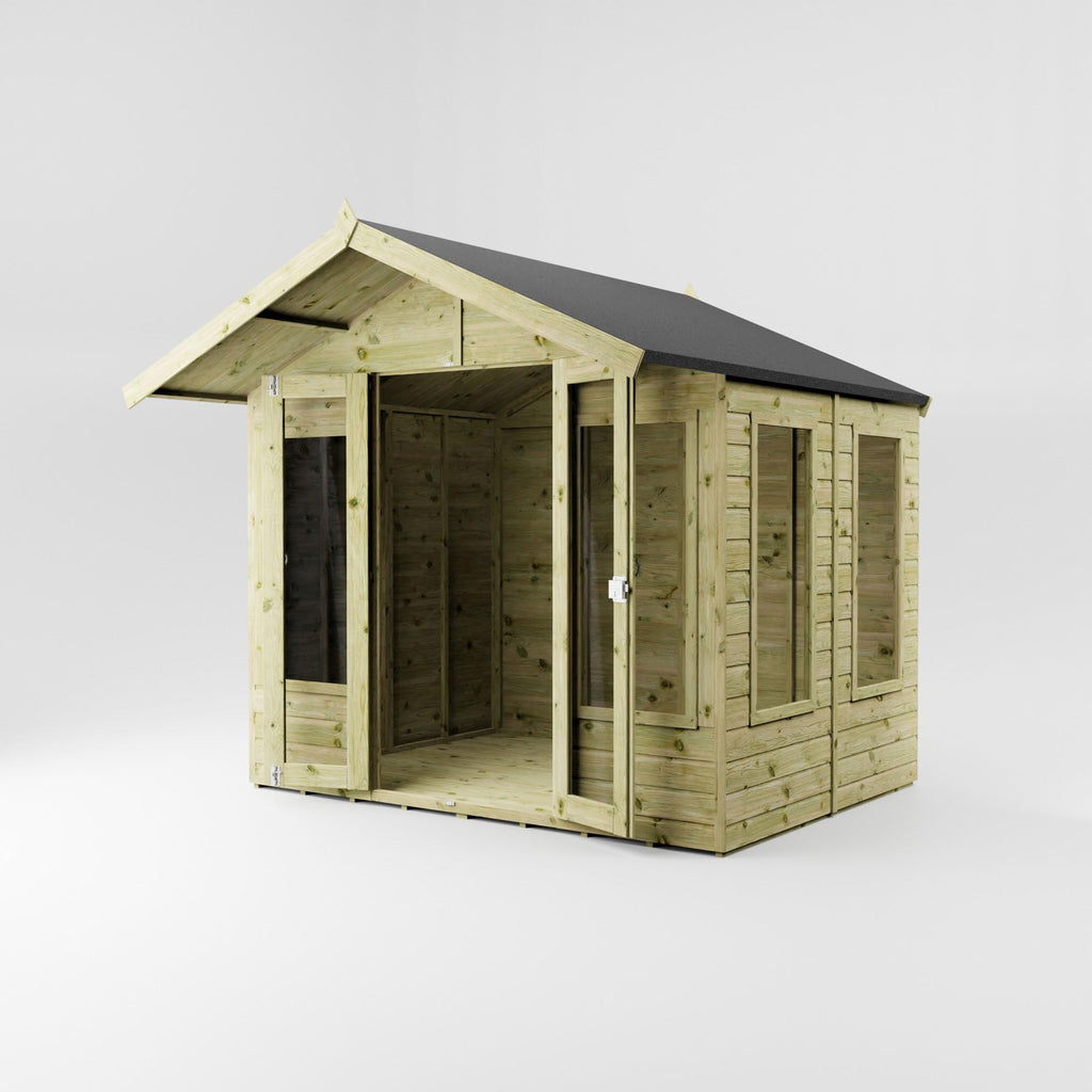 WALTONS 6 x 8 Sussex Summerhouse | Apex Roof | Shiplap Tongue and Groove | Wooden Garden Room Summerhouse | 10 Year Anti Rot Guarantee | 8 x 8 8ft 8ft