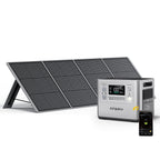 AFERIY 2400W 2048Wh Portable Power Station with 200W Solar Panel, Solar Generator Control Via App, LiFePO4 Battery Quick Charge in 1.5H, 240V AC