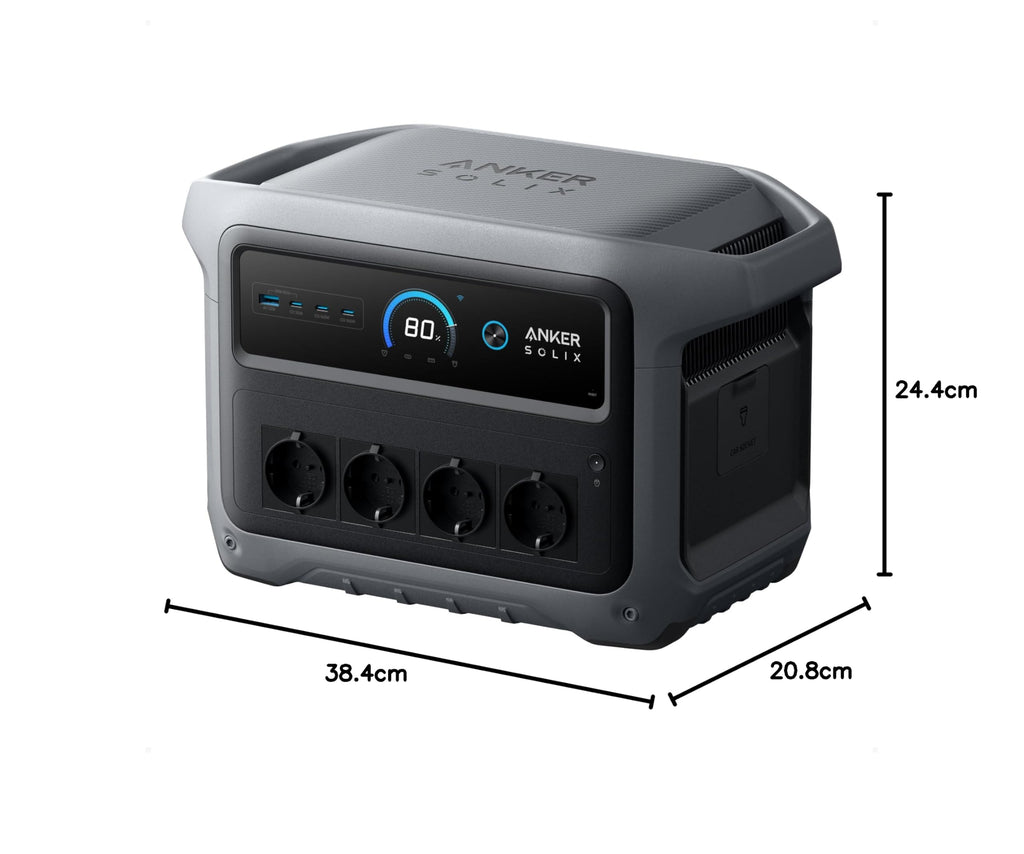 1024WH 2000W Portable Power Station - Solar Generator with UPS for Home Backup & Camping