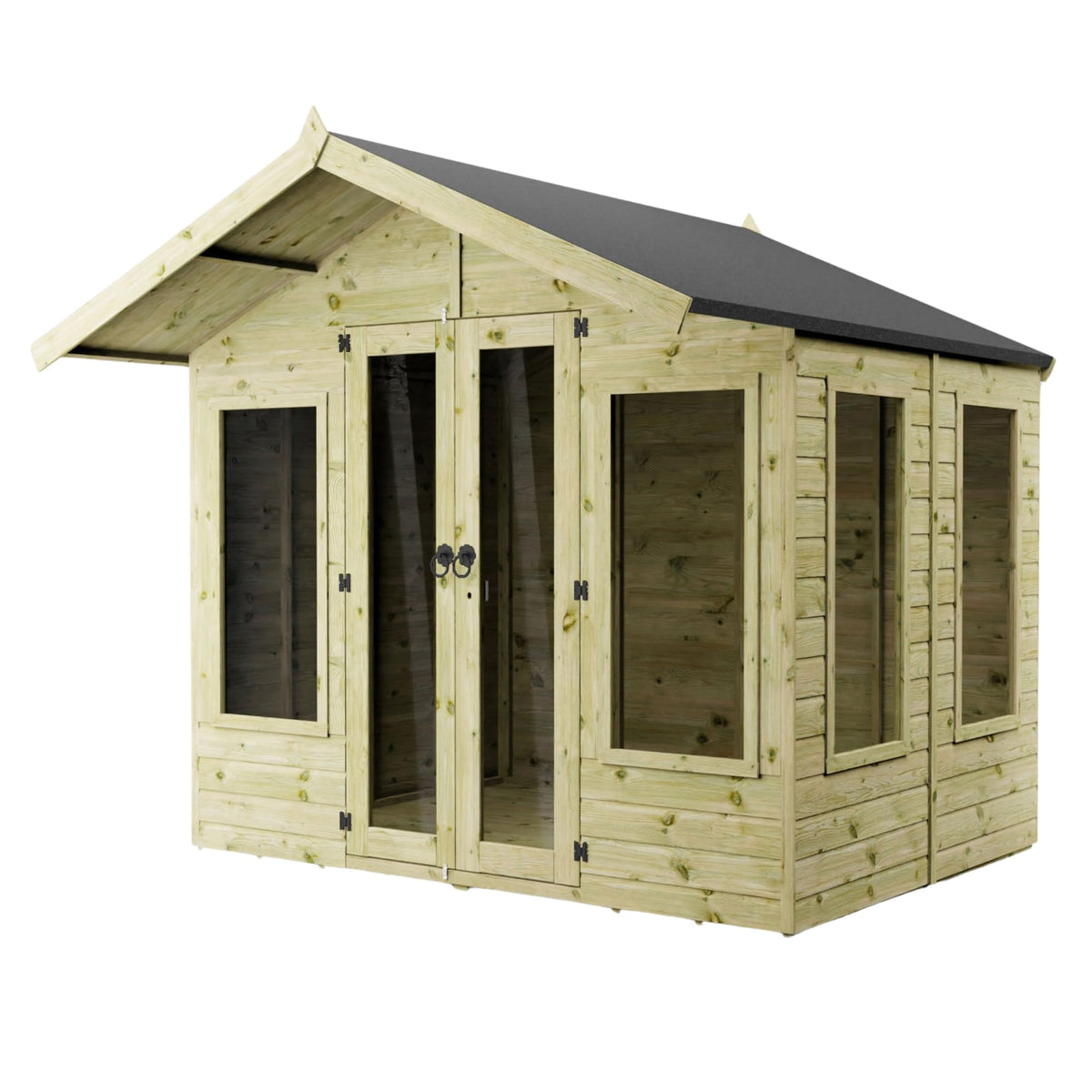 WALTONS 6 x 8 Sussex Summerhouse | Apex Roof | Shiplap Tongue and Groove | Wooden Garden Room Summerhouse | 10 Year Anti Rot Guarantee | 8 x 8 8ft 8ft