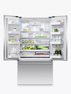569L French Door Freestanding Fridge Freezer, Stainless Steel, Frost Free, E Energy Rating