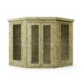 WALTONS | Wooden Corner Summerhouse | Shiplap Tongue & Groove | Garden Room | Flat Roof | Double Door | Outdoor Sun Room | 7ft 8ft 9ft | 10 Year Anti