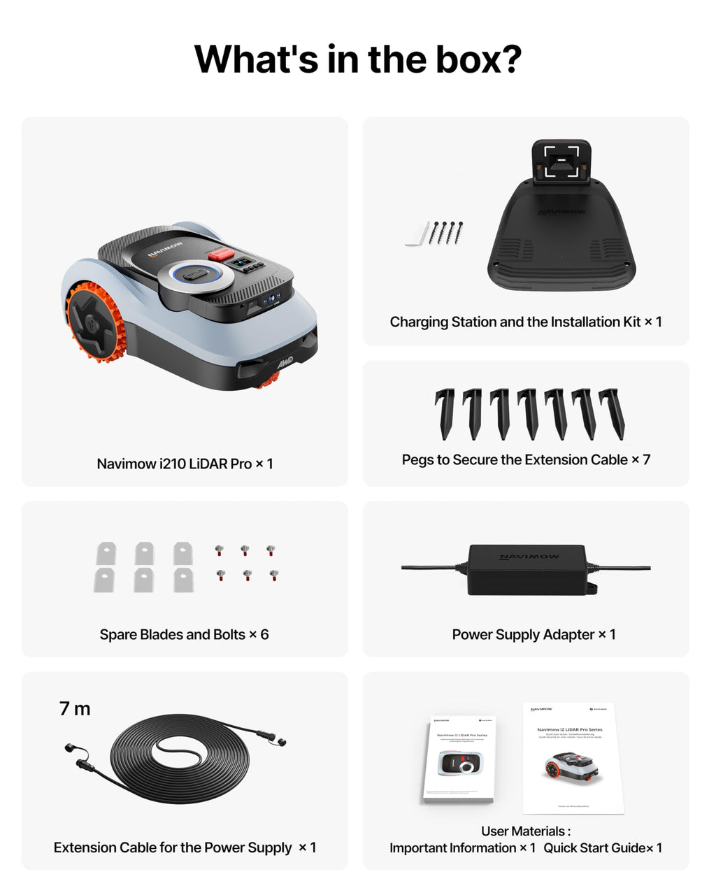 Segway Navimow i210 LiDAR Pro Robotic Lawn Mower with Garage M for 1000 m2