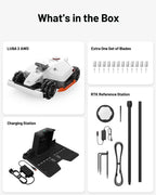 MAMMOTION LUBA 2 AWD 3000X Robot Lawn Mower without Boundary, Recommended 3000 m2, Max. 3600 m2, Auto Mapping UltraSense AI Vision, 0% Gradient