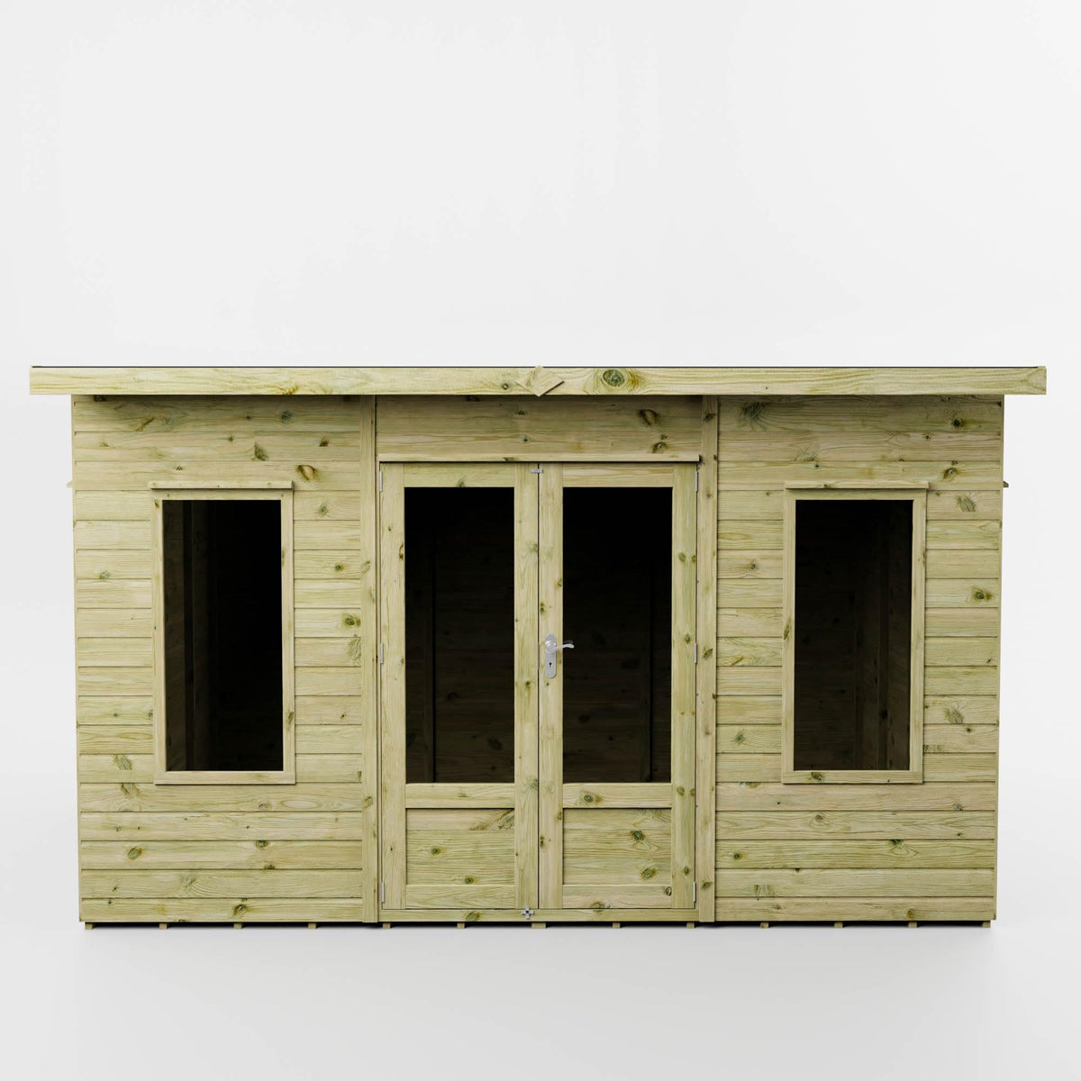 WALTONS 12 x 8 Helios Summerhouse | Curved Roof | Shiplap Tongue and Groove | Wooden Garden Room Summerhouse | 10 Year Anti Rot Guarantee | 12 x 8