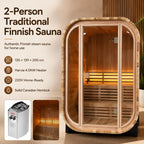 Duthss 2 Person Outdoor Sauna, 135×139×200 cm, 4.5kW Electric Sauna System