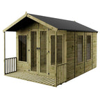 WALTONS 12 x 8 Wessex Summerhouse | Apex Roof | Shiplap Tongue and Groove | Wooden Garden Room Summerhouse | 10 Year Anti Rot Guarantee | 12 x 8 12ft