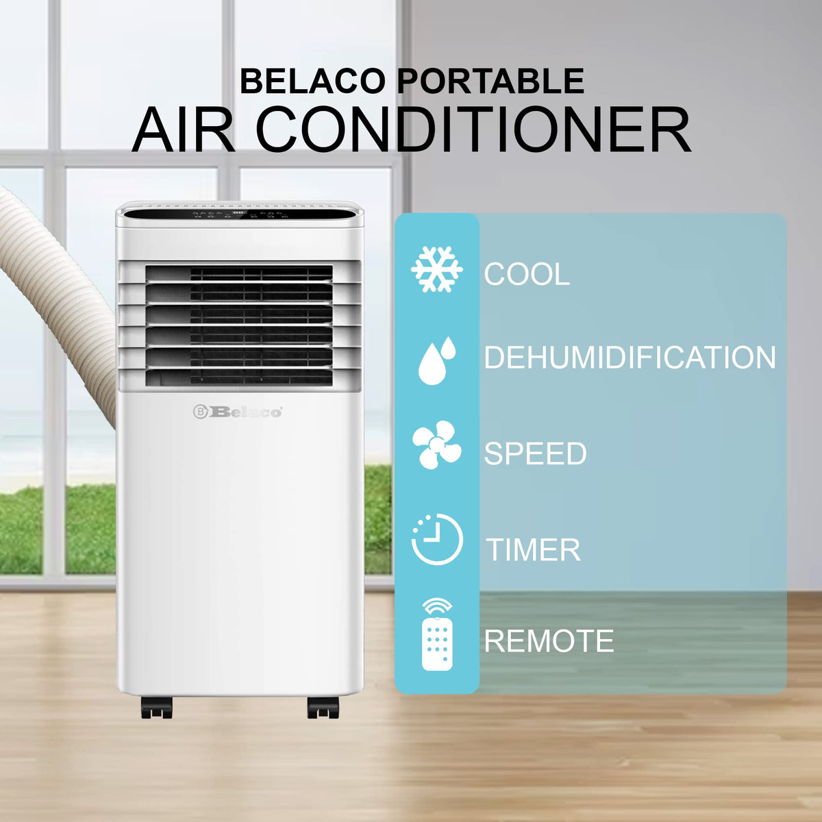 Belaco 9000 BTU Air Conditioning Unit 4in1 Cooling Portable Air Conditioner