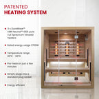 SaunaMed 2-6 Person Full Spectrum Infrared Indoor Sauna EMR NeutralTM 13A Plug & Play (6 Person)