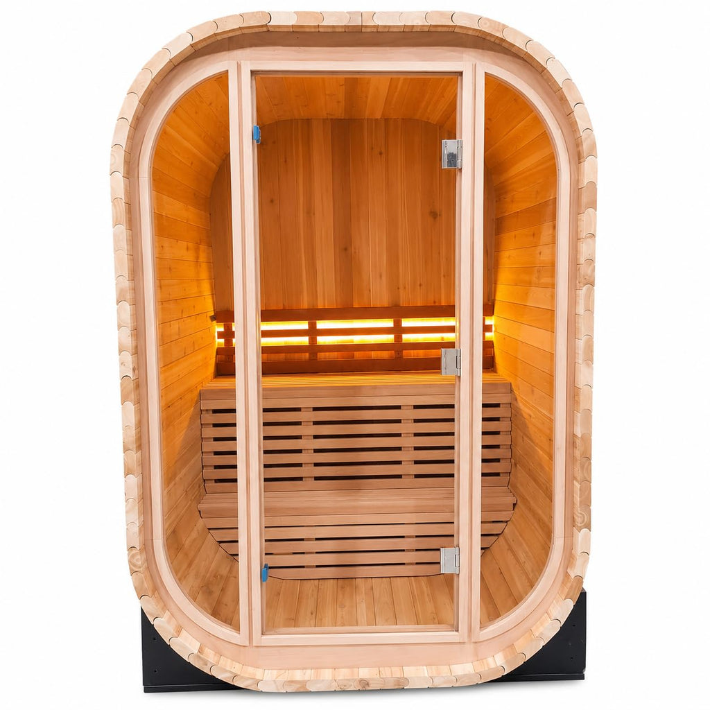 Duthss 2 Person Outdoor Sauna, 135×139×200 cm, 4.5kW Electric Sauna System