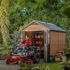 Keter Newton 7 x 9ft Double Door Outdoor Apex Plastic Garden Shed