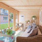 BillyOh Log Cabin Summerhouse Garden Office Studio Summer House Modern Pent Carmen Outdoor Room (Pressure Treated, 12 x 8)