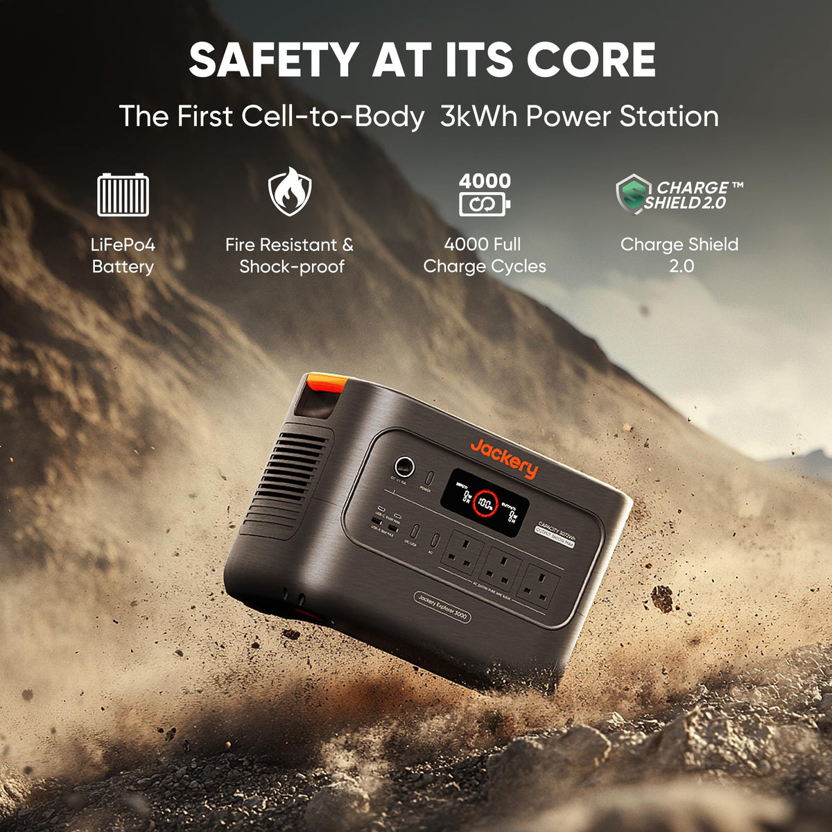 Jackery Explorer 3000 v2 Portable Power Station, 3072Wh Camping Power Pack