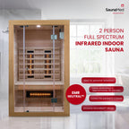 SaunaMed 2-6 Person Full Spectrum Infrared Indoor Sauna EMR NeutralTM 13A Plug & Play (2 Person)