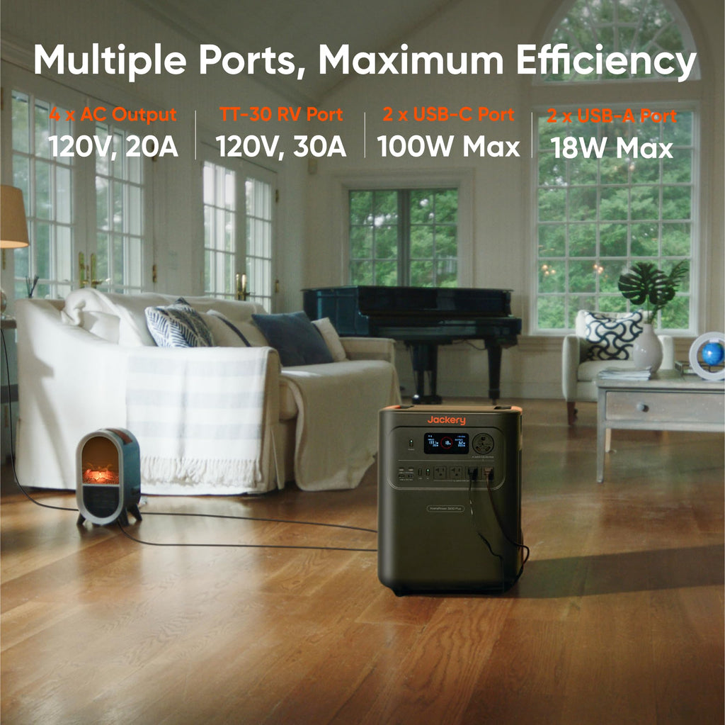 HomePower 3600 Plus Portable Power Station, 3600W AC Output, 3584Wh LFP Solar Generator