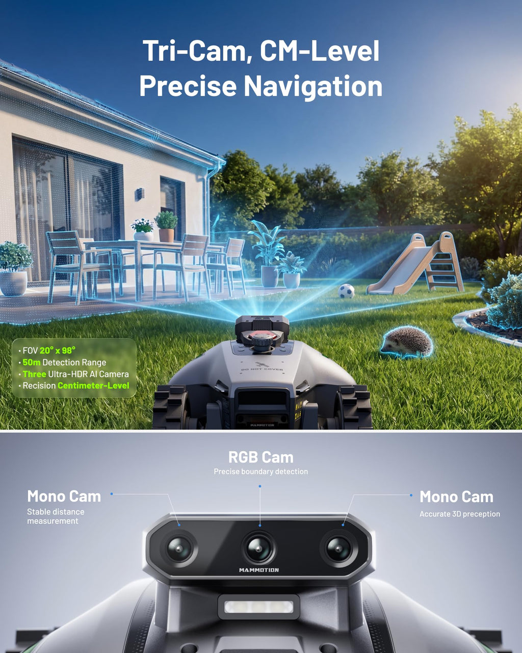 MAMMOTION YUKA mini 2 500 Robot Lawn Mower without Boundary