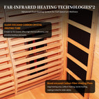 Corner Hybrid Sauna 3 Person, Indoor Infrared Steam Sauna, Canadian Hemlock