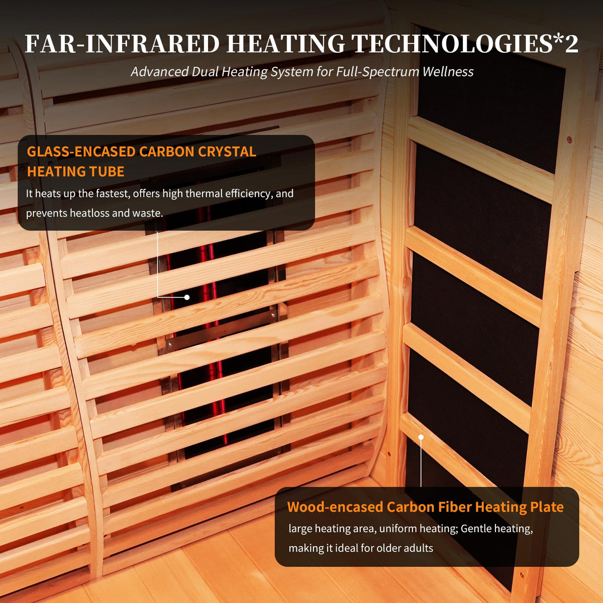 Corner Hybrid Sauna 3 Person, Indoor Infrared Steam Sauna, Canadian Hemlock