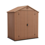 6 x 8 ft Outdoor Garden Storage Shed with Double Doors, Window & Heavy-Duty Floor Panel