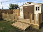 10 x 8 ft Outdoor Plastic Garden Storage Shed with Double Doors, Windows & Metal Foundation Kit