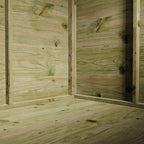 WALTONS | 11x7, 12x8, 13x9 Wooden Corner Summerhouse with Side Shed | Shiplap Tongue & Groove | Garden Room | Flat Roof | Double Door | Outdoor Sun