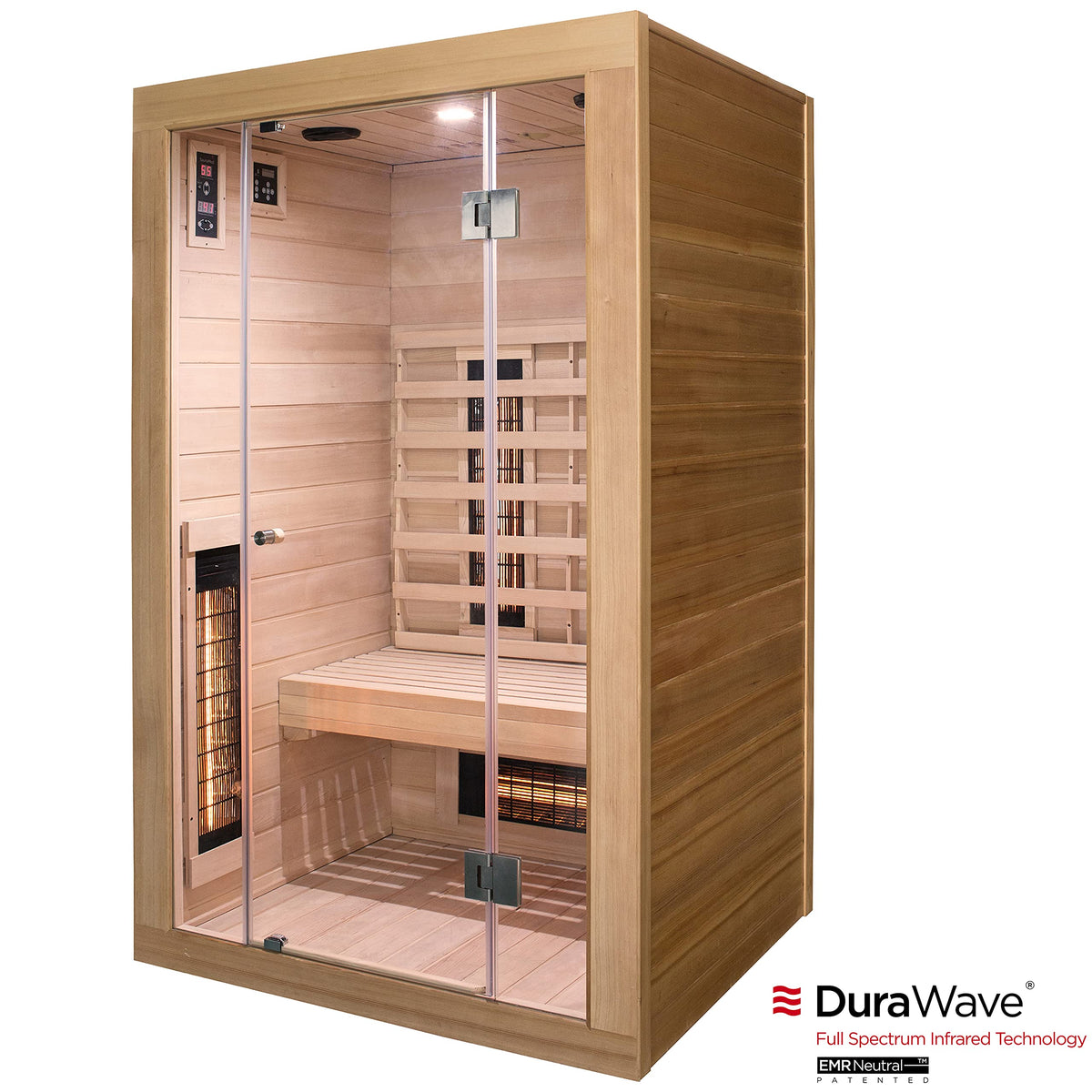 SaunaMed 2-6 Person Full Spectrum Infrared Indoor Sauna EMR NeutralTM 13A Plug & Play (2 Person)