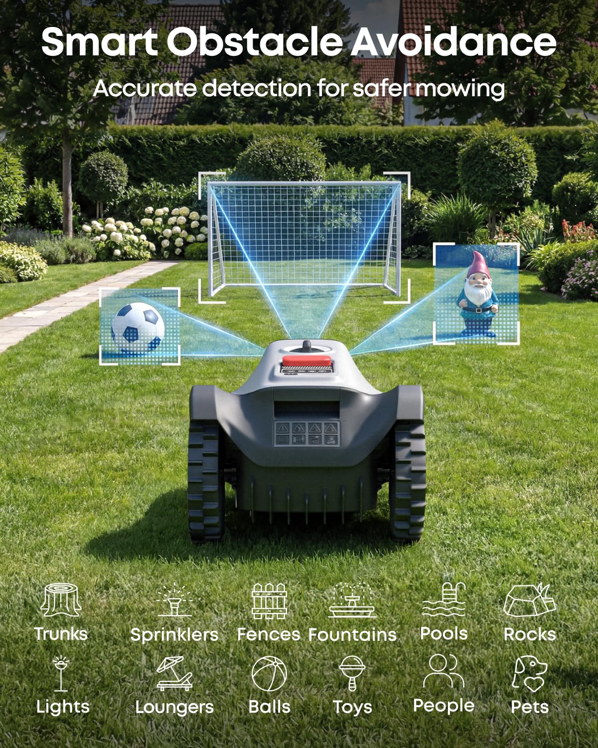 eufy Robot Lawn Mower, C15 without Boundary with Garage, 500 m2 Coverage