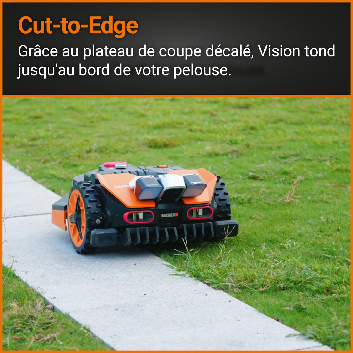 WORX WR202E Landroid Vision Robotic Lawn Mower – 250m2 Patented AIA Mowing Multi-Zone, Auto Charging, 20V PowerShare Battery, Rain Sensor