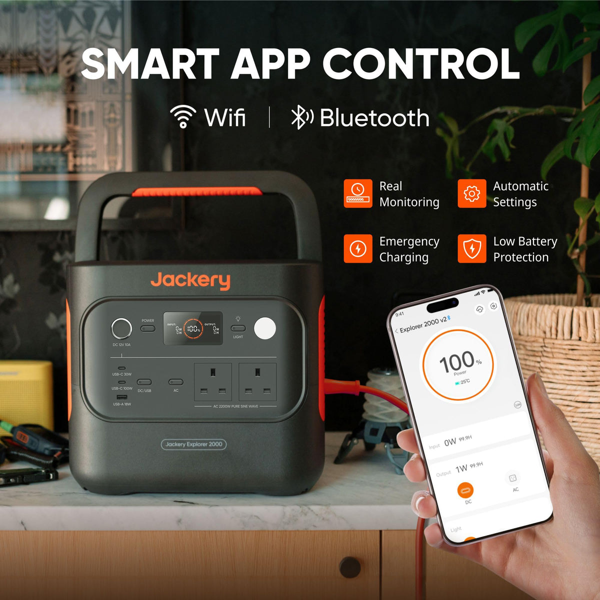 Jackery Explorer 2000 v2, 2042Wh 2200W(4400W Surge) Portable Power Station