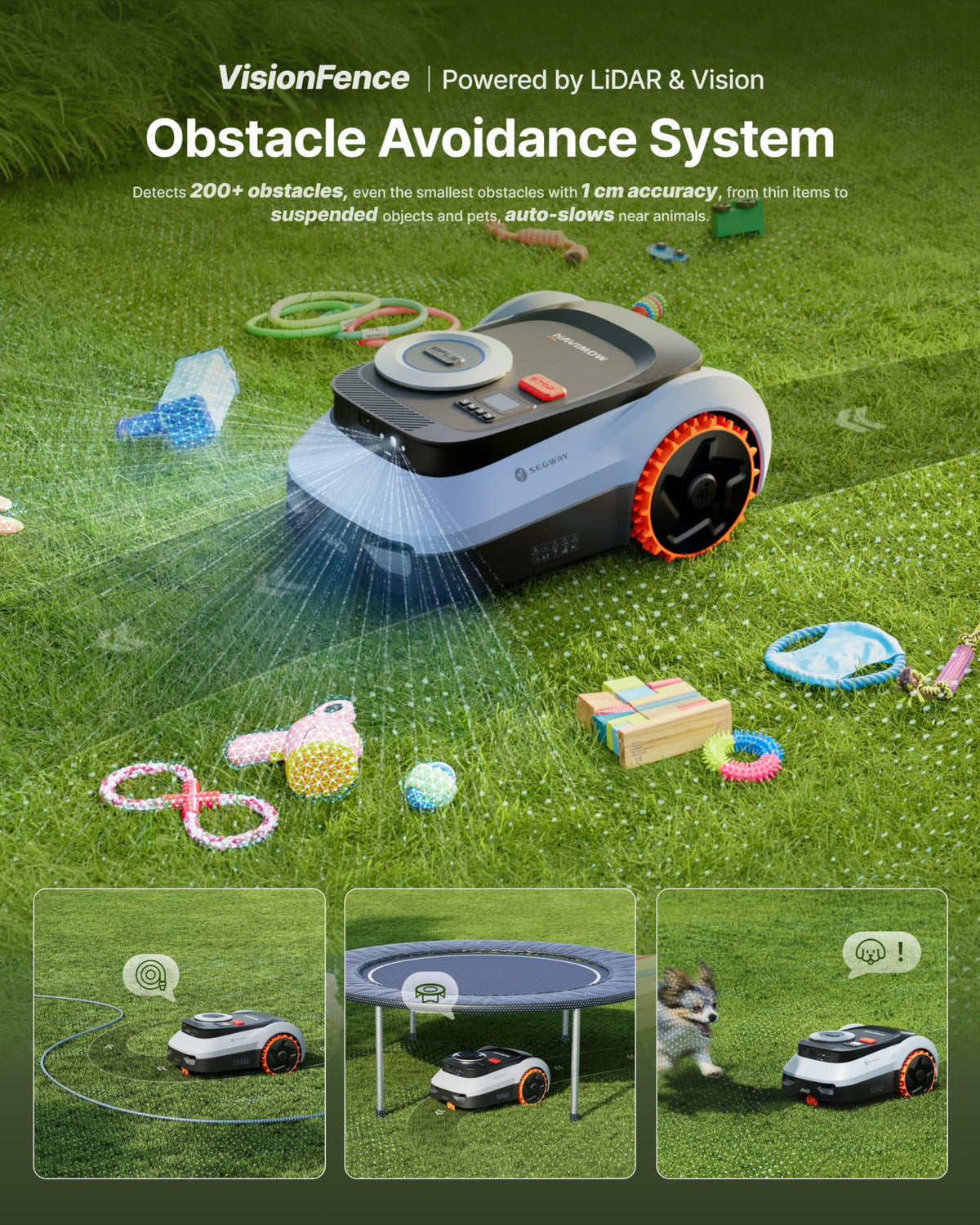 Segway Navimow i210 LiDAR Pro Robotic Lawn Mower with Garage M for 1000 m2