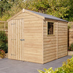Rowlinson 6x8 Premier Shiplap Single Door Apex Shed