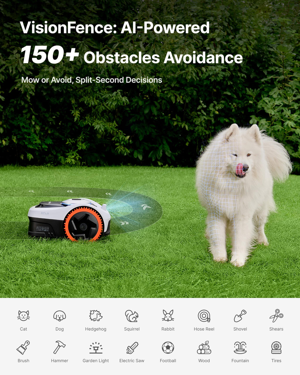 Segway Navimow i208 AWD Robotic Lawn Mower without Boundary, Rec. 800 m2