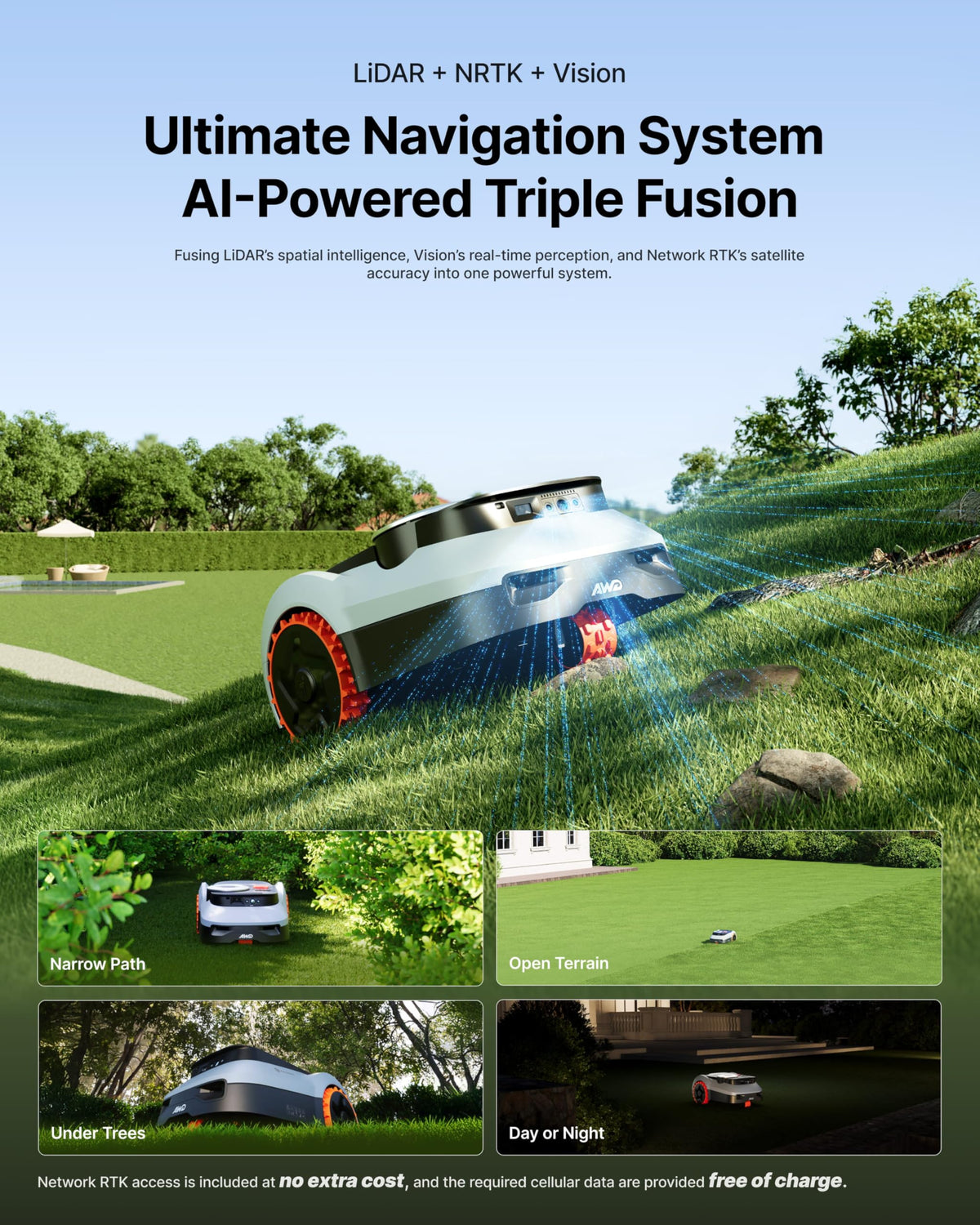 Segway Navimow i210 LiDAR Pro Robotic Lawn Mower with Garage M for 1000 m2