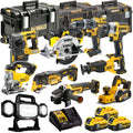 DCKT4T10P13 18V XR 10 Piece Power Tool Kit with 3 x 5.0Ah Batteries & Toughsystem Box