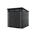 7x 7 Cortina Heavy Duty Plastic Pent Shed – Dark Grey
