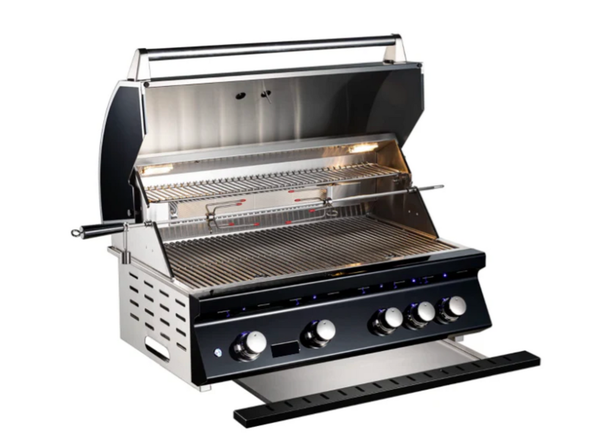 Whistler Built-In 4 Burner Black +Cover+Rotisserie + Lifetime Warranty