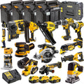 DCKT4T14B3 18V Brushless 14 Piece Kit With 3 x 5.0Ah Battery Charger & TStak Tool Storage